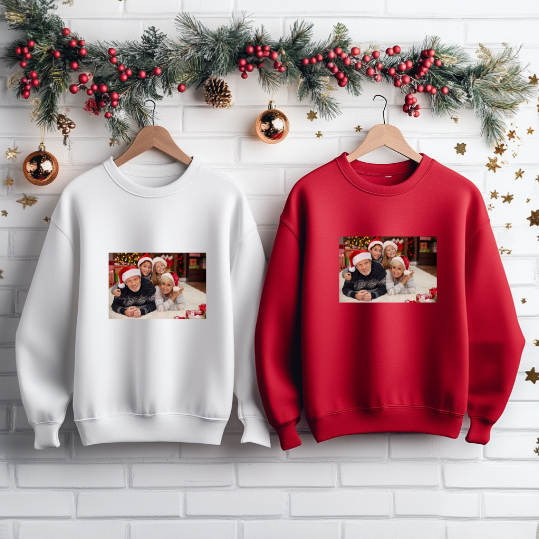 Custom Logo Crewneck Sweatshirt - Personalized Text, Photo, Image or logo Sweatshirt